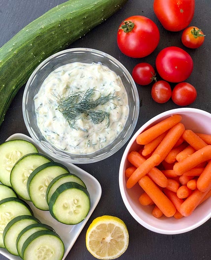 Vegan Yogurt Tzatziki with Fresh Dill (No Oil!)