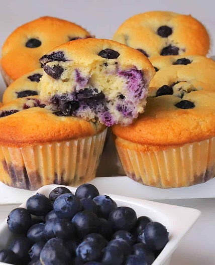 Blueberry Cottage Cheese Muffins