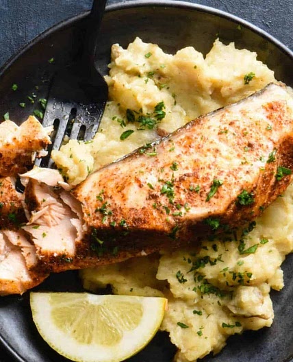 Instant Pot Salmon and Mashed Potatoes