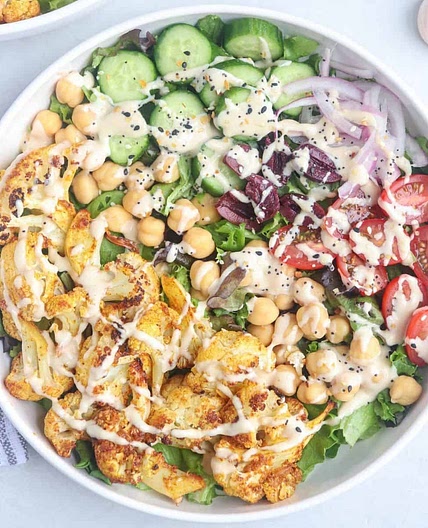 Cauliflower Shawarma Bowls with Tahini Dressing