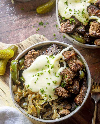 Keto philly cheesesteak