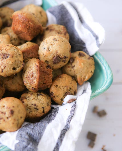 Dark Chocolate, Pecan and Banana Mini Muffins