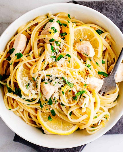 Lemon Garlic Chicken Pasta