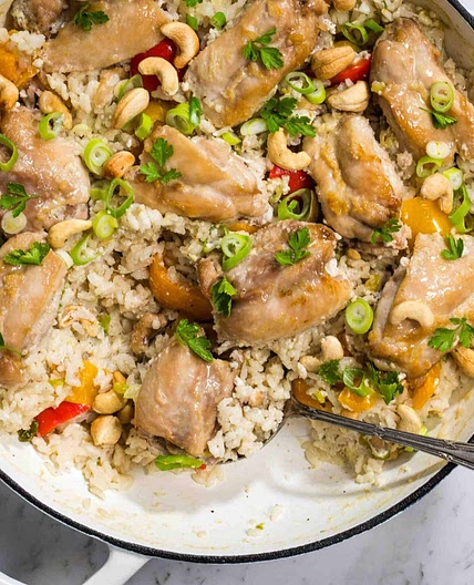 One Pot Chicken and Rice with Coconut Milk