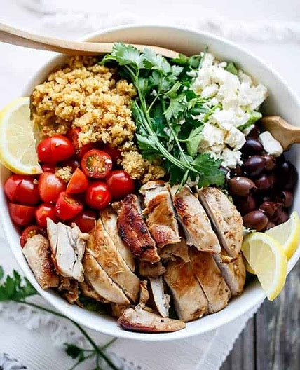 Balsamic Chicken Salad with Lemon Quinoa