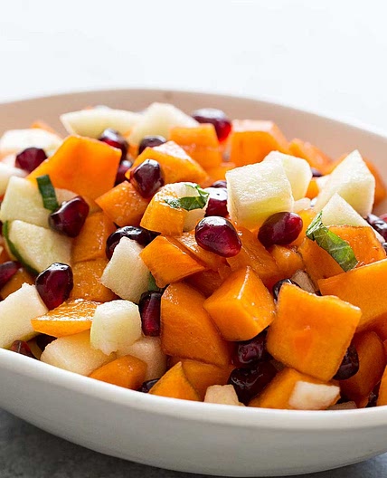 Persimmon Pomegranate Fruit Salad