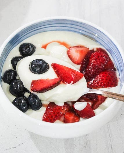 Macerated Berries with Whipped Cream