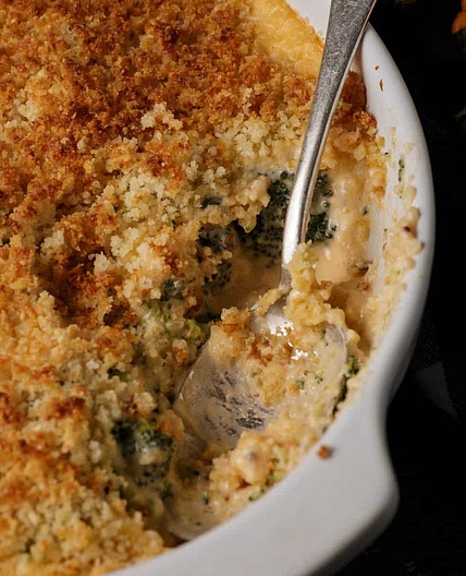 Broccoli Casserole with Homemade Cheese Sauce