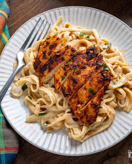 One Pot Cajun Chicken Alfredo Pasta
