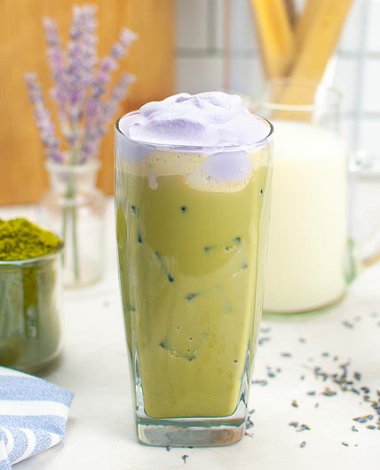 Iced Lavender Cream Oatmilk Matcha Starbucks Copycat Recipe