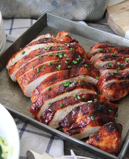 BBQ Turkey Breast with a Brown Sugar Rub and BBQ Sauce