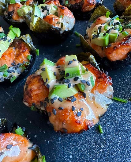 Spicy Salmon Rice Muffins