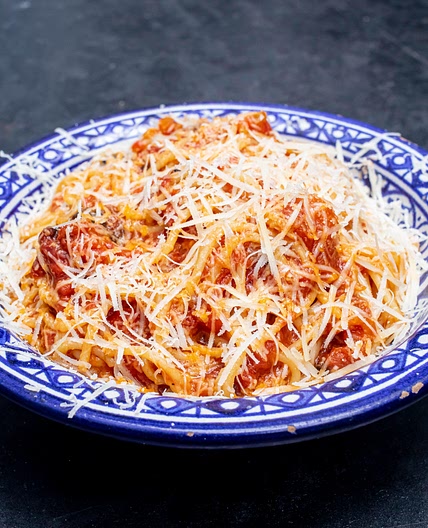 Roasted Tomato Spaghetti by Forza Wine