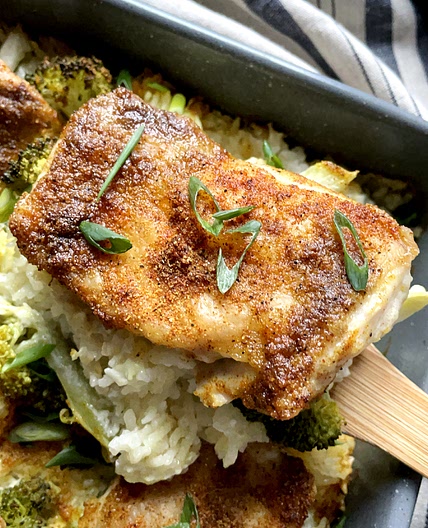 Curry Chicken Rice Bake