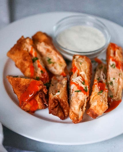 Buffalo Chicken Egg Rolls