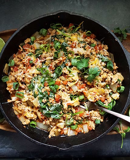 One pot turkey taco skillet