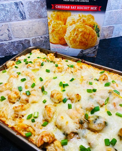 Shrimp Scampi Biscuit Pizza