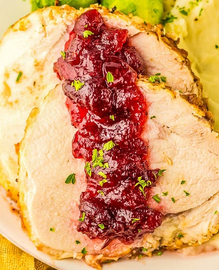 Slow Cooker Turkey Breast (With Cranberry Sauce!)