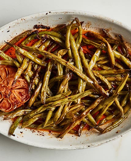 Slow-Cooked Green Beans With Harissa and Cumin