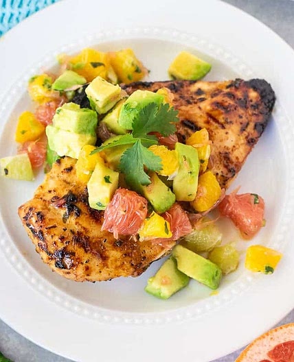 Citrus Chicken with Avocado Salsa
