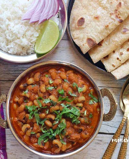Instant Pot Black Eyed Peas Curry with Rice