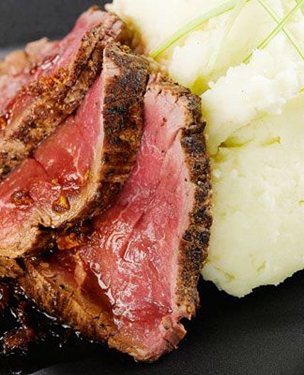 Japanese beef and wasabi mash