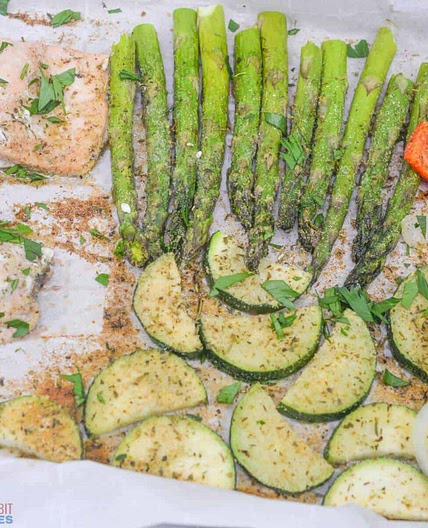 Sheet Pan Salmon and Asparagus