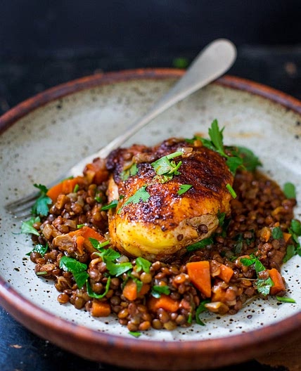 Berbere Chicken with Ethiopian Lentils