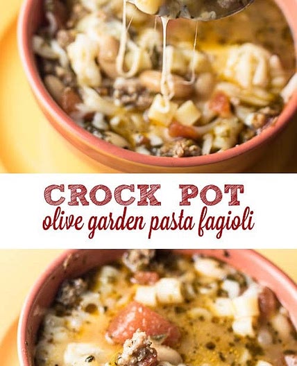 Olive Garden Pasta Fagioli {Crock Pot Copycat}