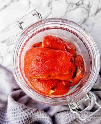 Air Fryer Roasted Red Peppers