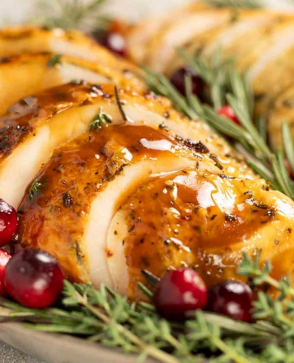 Pan-Roasted Turkey Breast With Balsamic Gravy