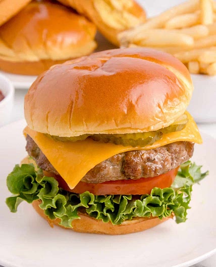 Juicy Air Fryer Hamburgers