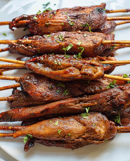 Sticky Bourbon Chicken Skewers