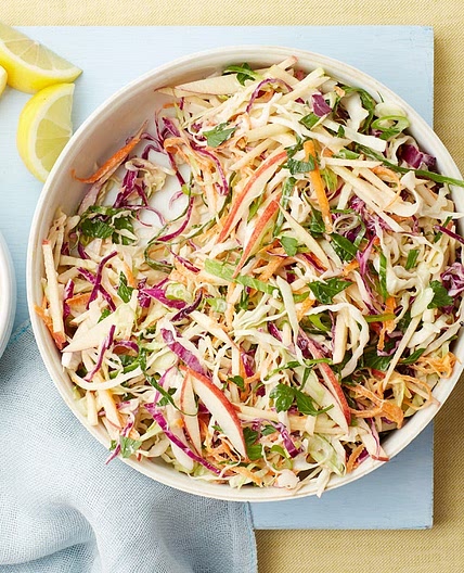 Lemony Coleslaw with Apples