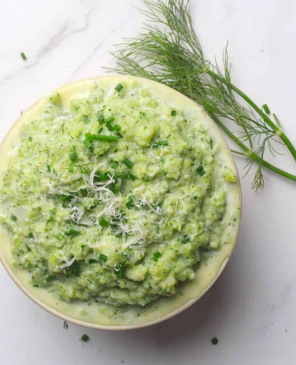 Creamy Mashed Broccoli and Cauliflower