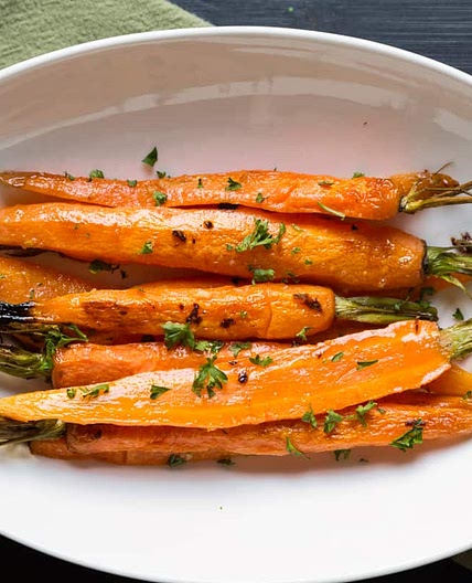 Roasted Carrots with Ginger & Sesame Oil