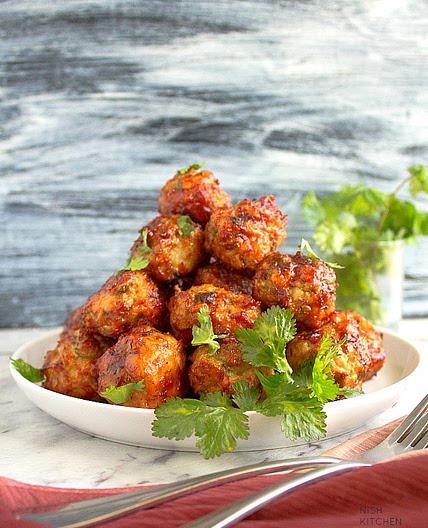 Baked Tandoori Chicken Meatballs | Video