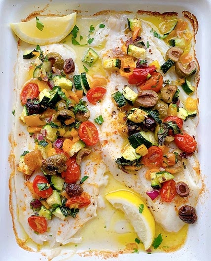 Baked White Fish With Vegetable Salsa