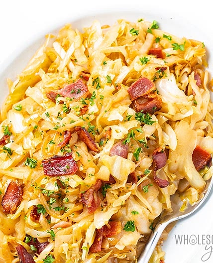 Keto Southern Fried Cabbage Recipe With Bacon