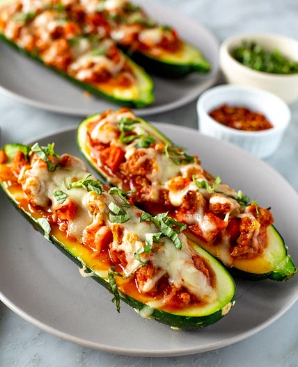 Easy Italian Stuffed Zucchini Boats