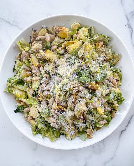 Air Fried Artichoke Salad with Lemon Parmesan Dressing