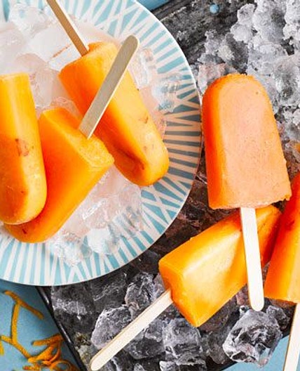 Vegan orange lollies