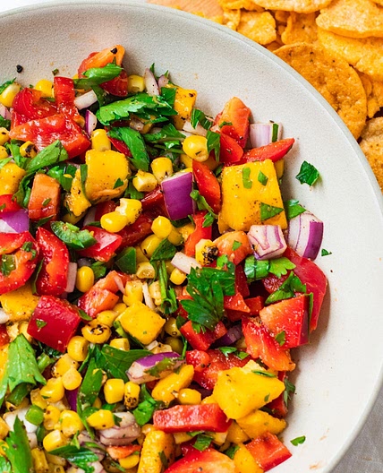 mango corn red pepper salsa