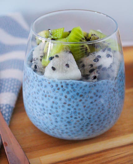 Blue Spirulina Chia Pudding (Vegan)