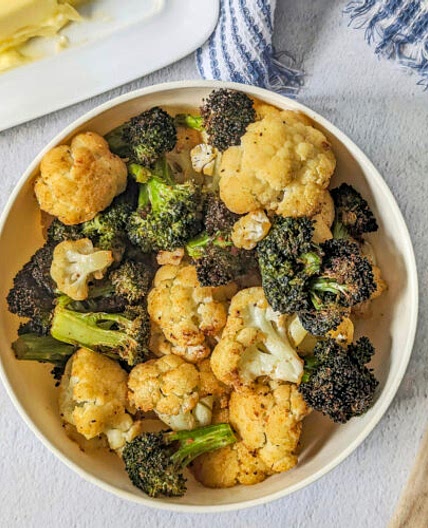 Air Fryer Broccoli and Cauliflower