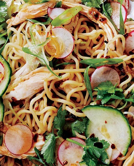 Noodle Salad with Chicken and Chile-Scallion Oil