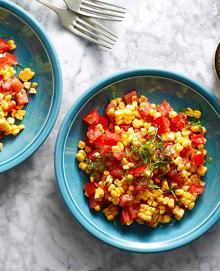 Tomato, Corn, and Basil Salad Recipe