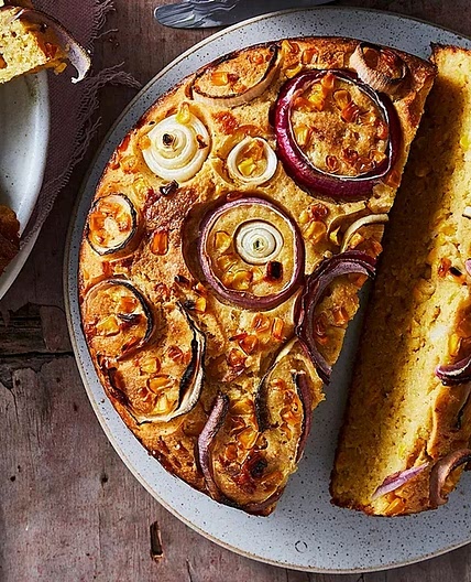Cheese and corn polenta loaf
