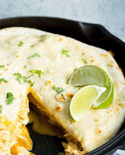 Mexican White Chicken Tortilla Lasagna