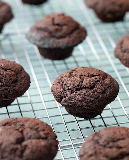 Mini Double Chocolate Muffins
